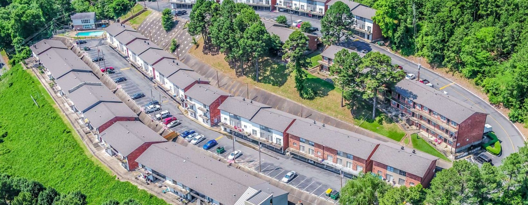 a high angle view of a building